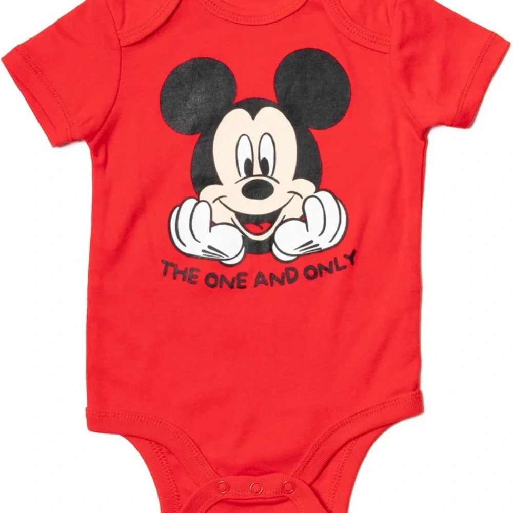 Disney Mickey Mouse Bodysuit Set -‎ Black, Red, and Gray